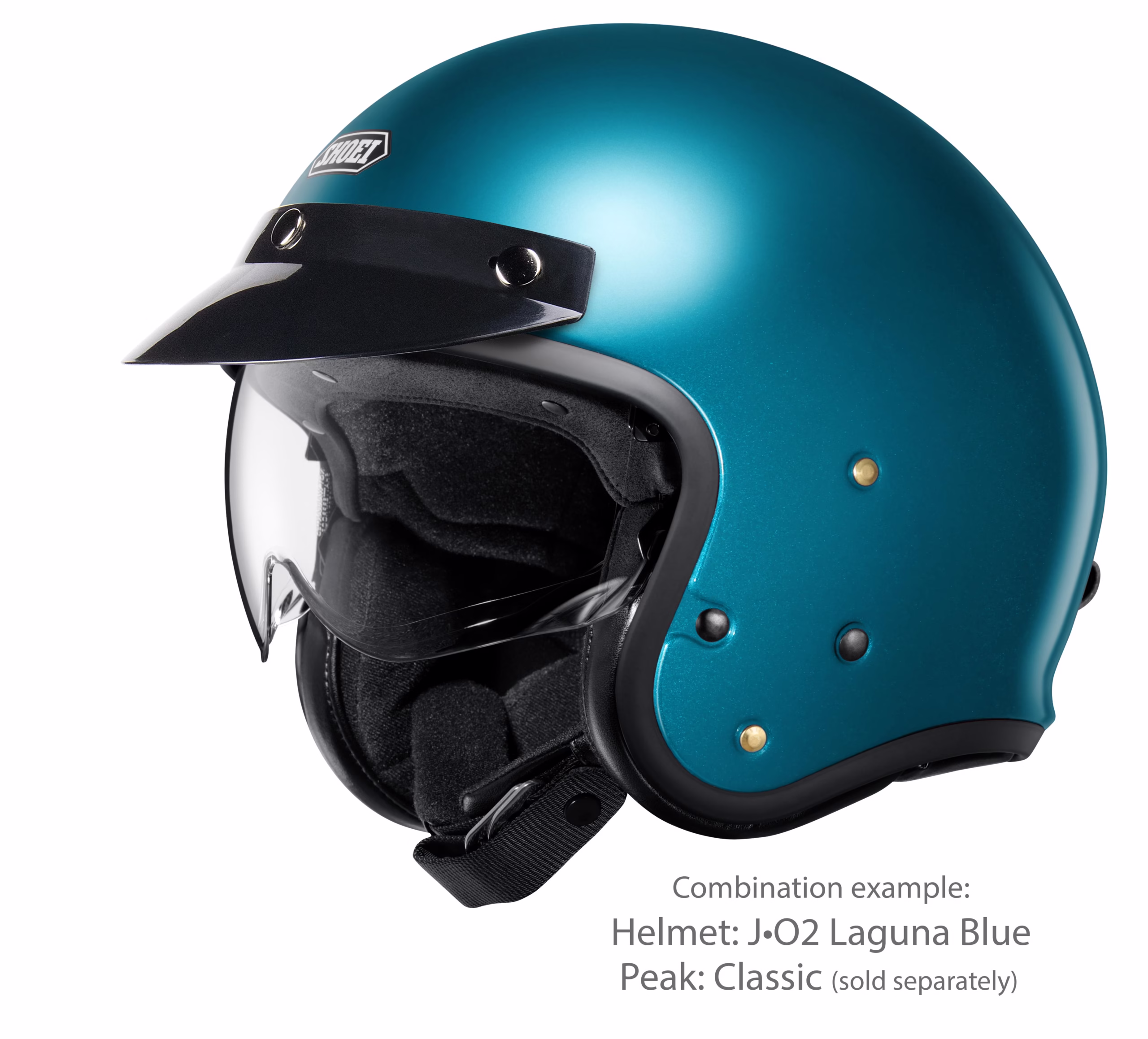 SHOEI jet motoristična čelada J-O2 Laguna Blue Modra S