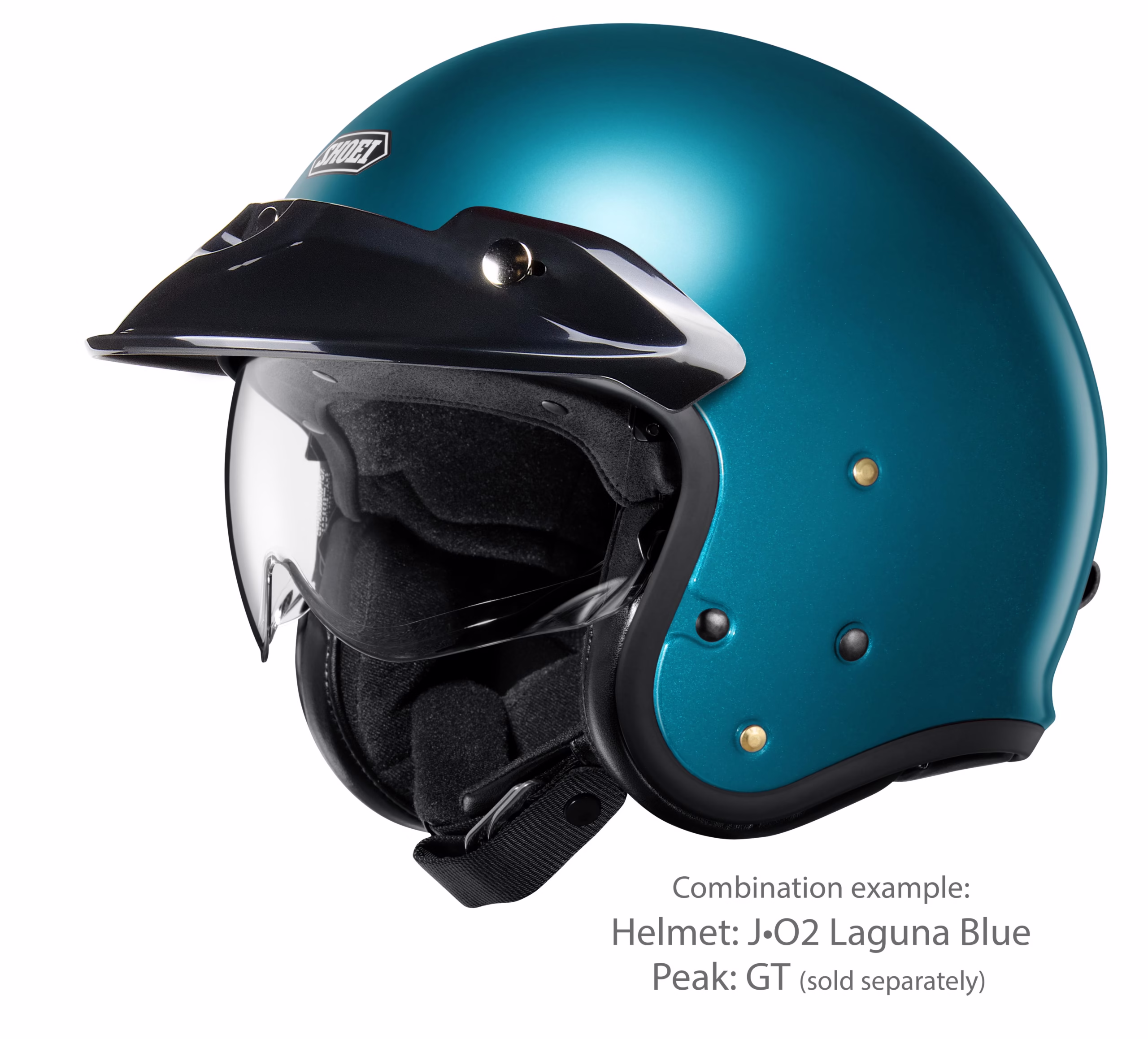 SHOEI jet motoristična čelada J-O2 Laguna Blue Modra XS