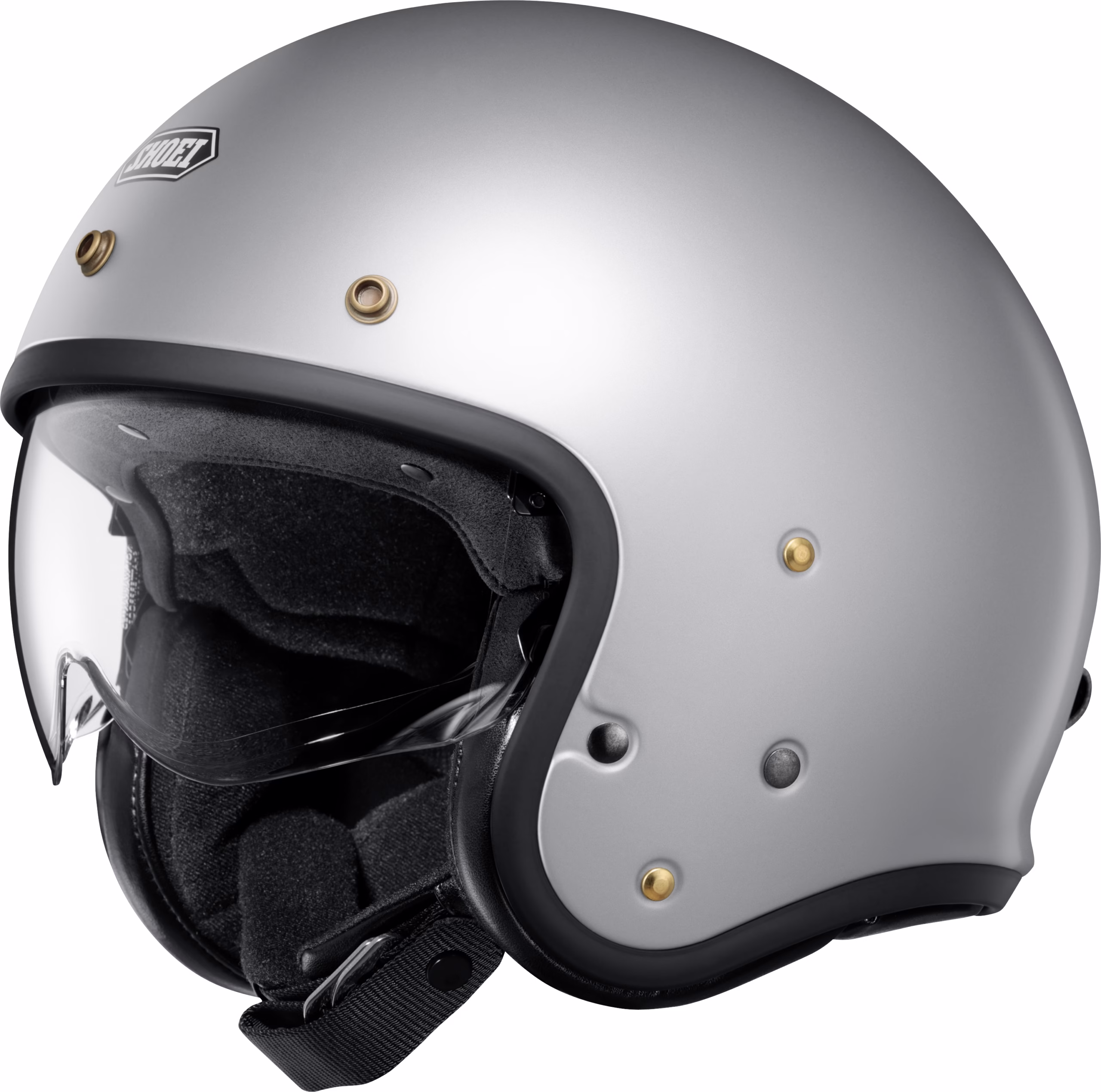 SHOEI jet motoristična čelada J-O2 Light Silver Srebrna 2XL