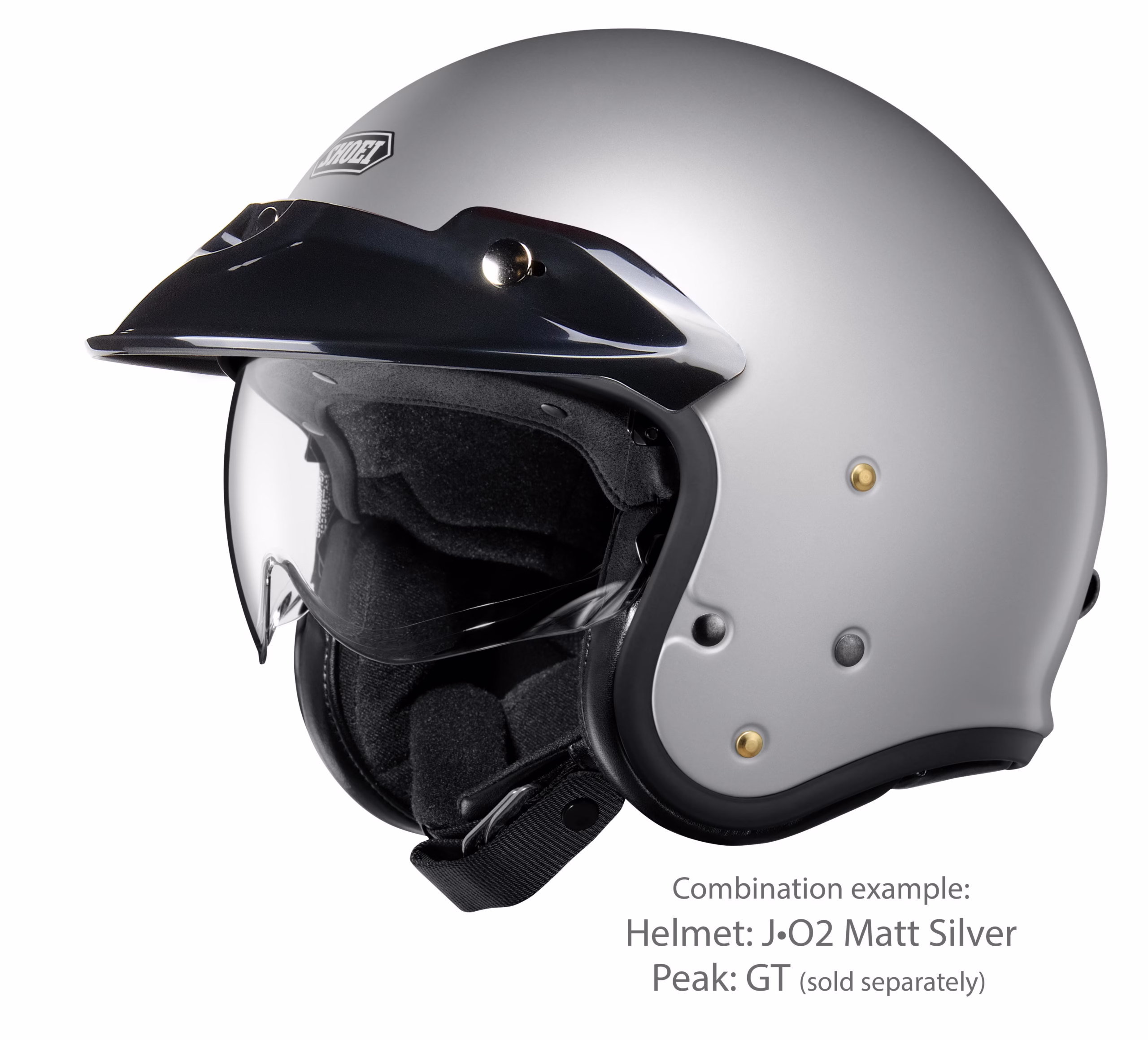 SHOEI jet motoristična čelada J-O2 Light Silver Srebrna L