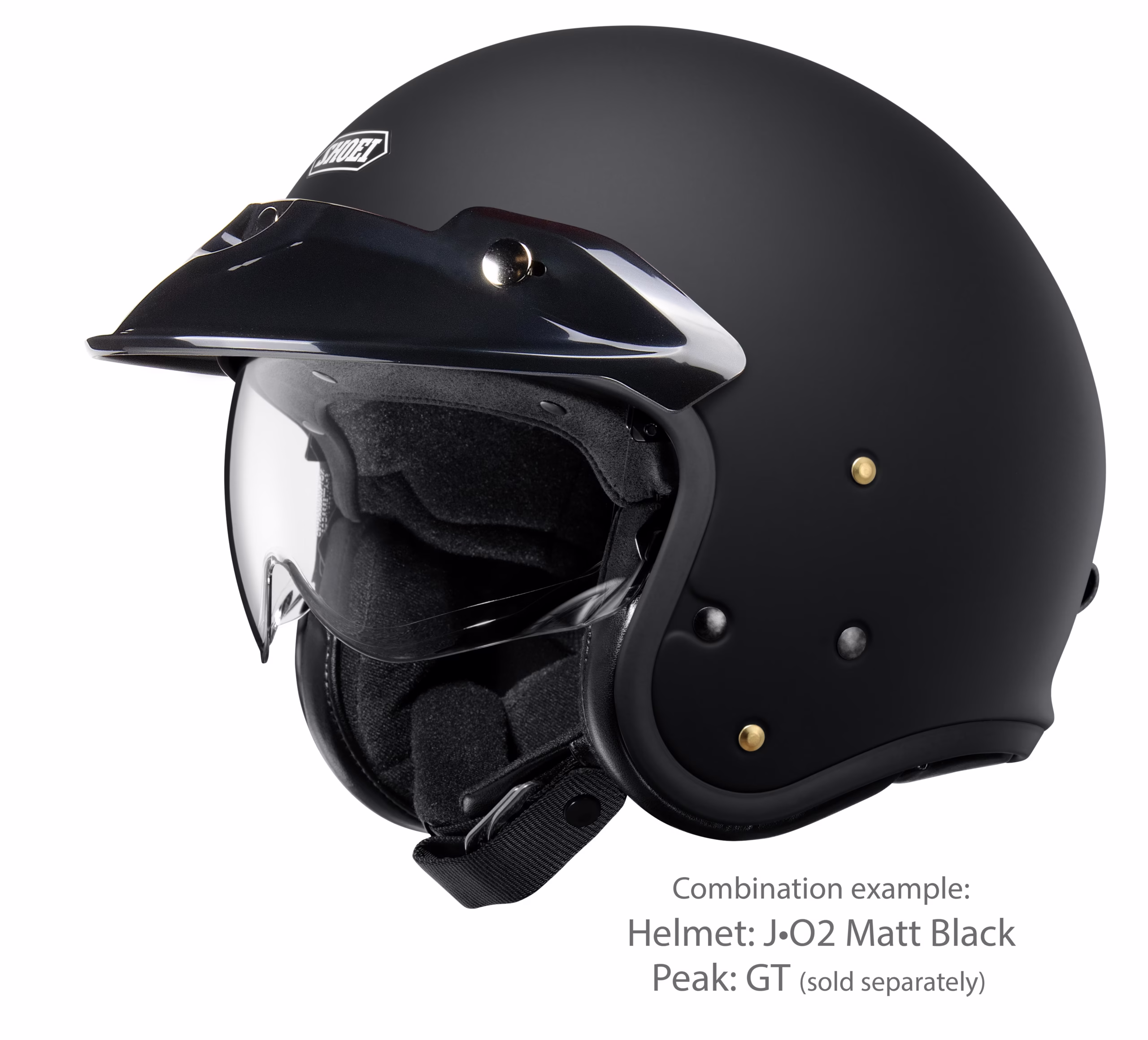 SHOEI jet motoristična čelada J-O2 MATT Black Črna Mat M