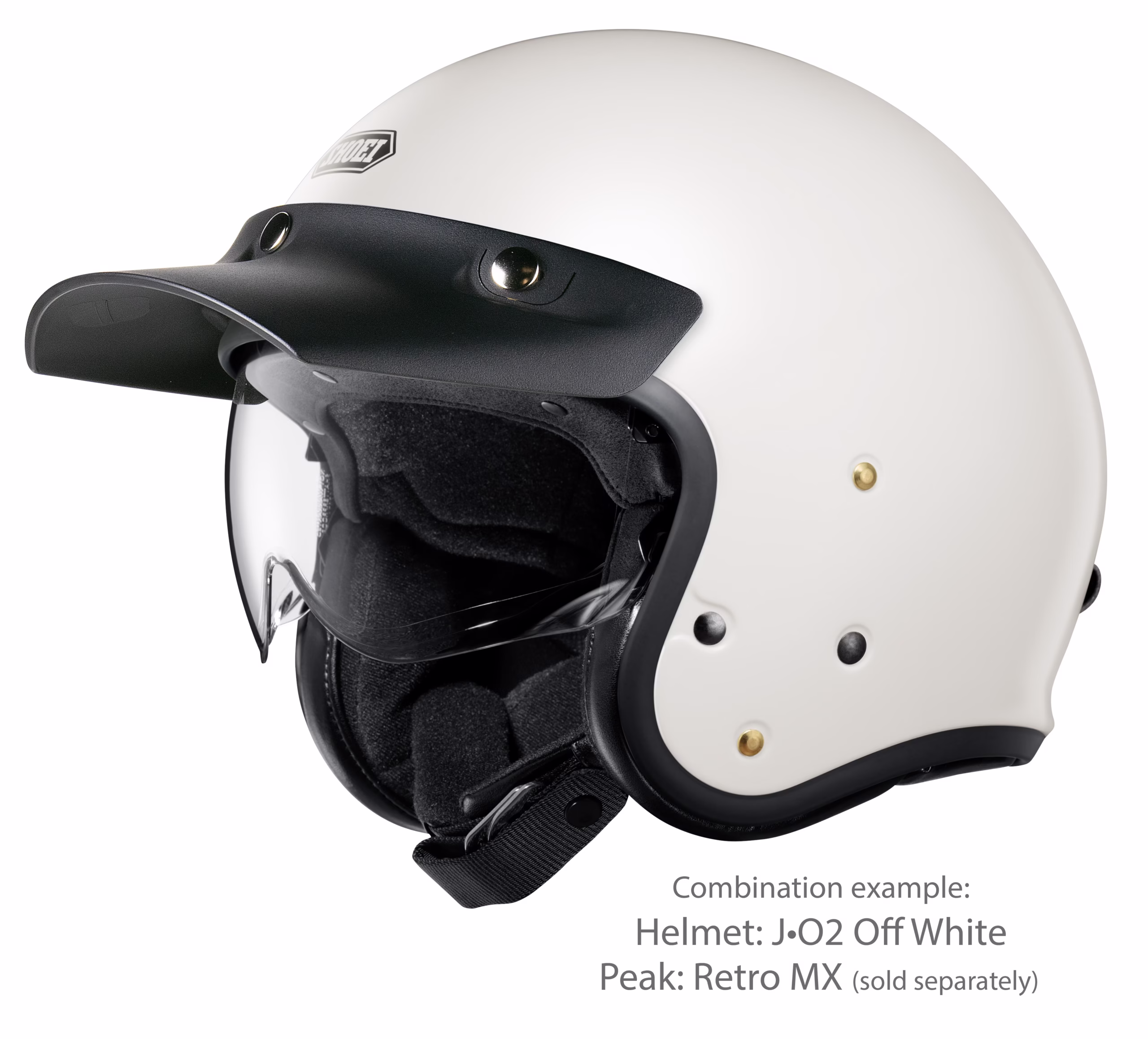 SHOEI jet motoristična čelada J-O2 White Bela S