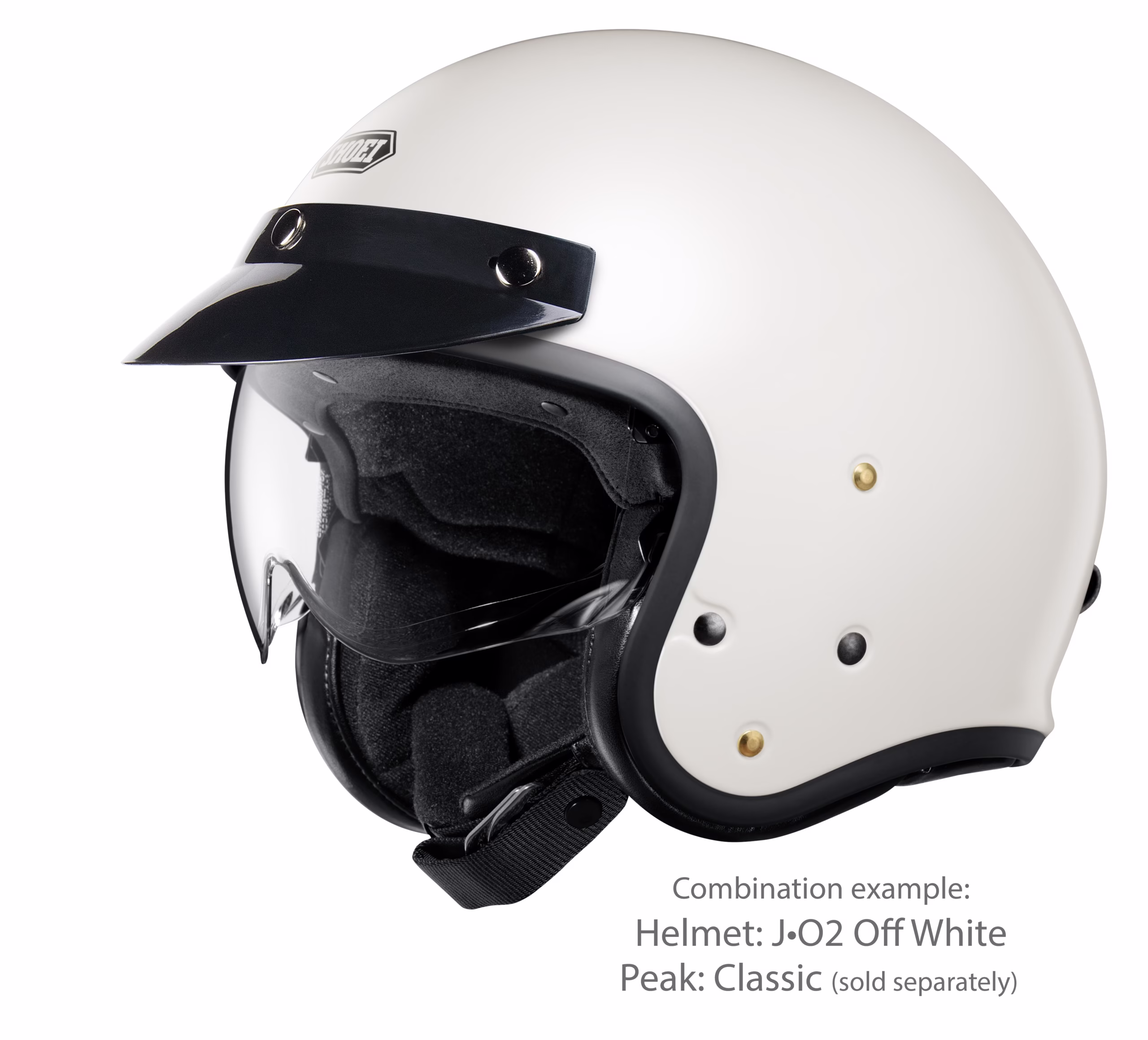 SHOEI jet motoristična čelada J-O2 White Bela S