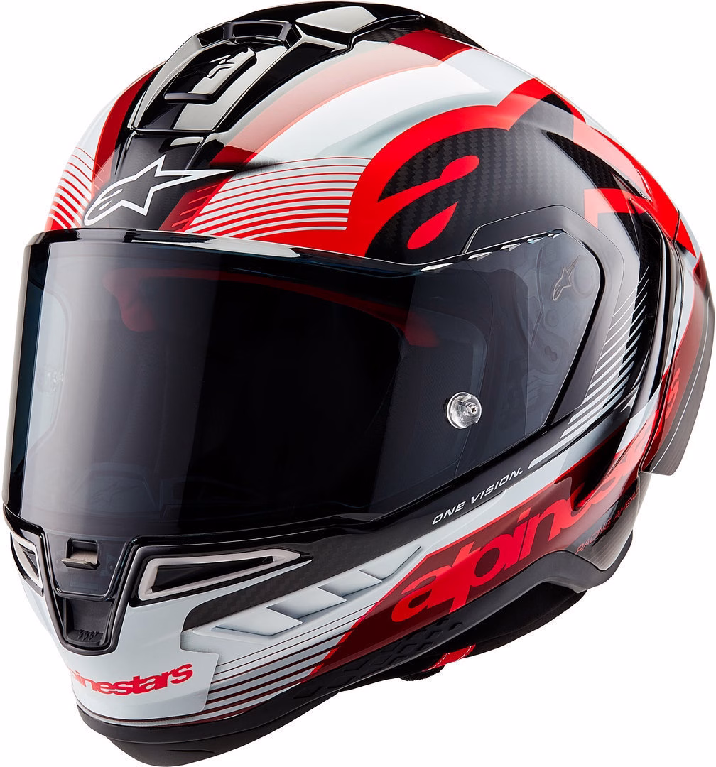 Alpinestars integralna motoristična čelada Supertech R10 TEAM Bela/Rdeča/Črna/Carbon M