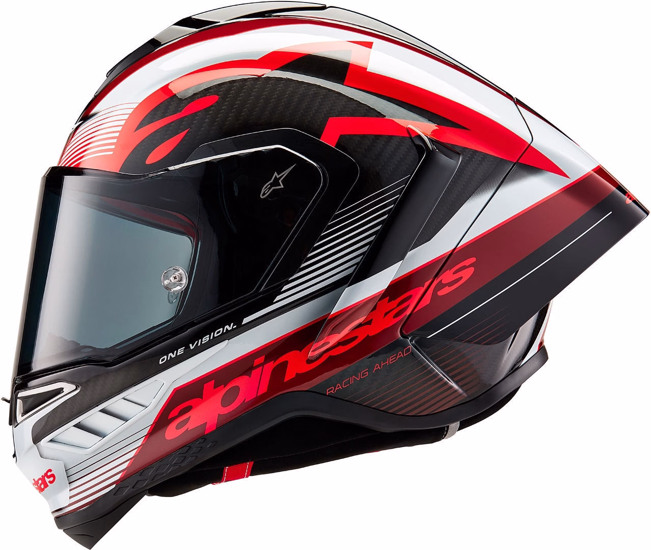 Alpinestars integralna motoristična čelada Supertech R10 TEAM Bela/Rdeča/Črna/Carbon S
