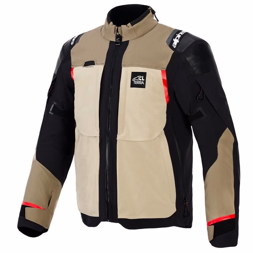 Alpinestars m. motoristična jakna ANDES PRO XF Drystar Rjava/Črna/Rdeča S