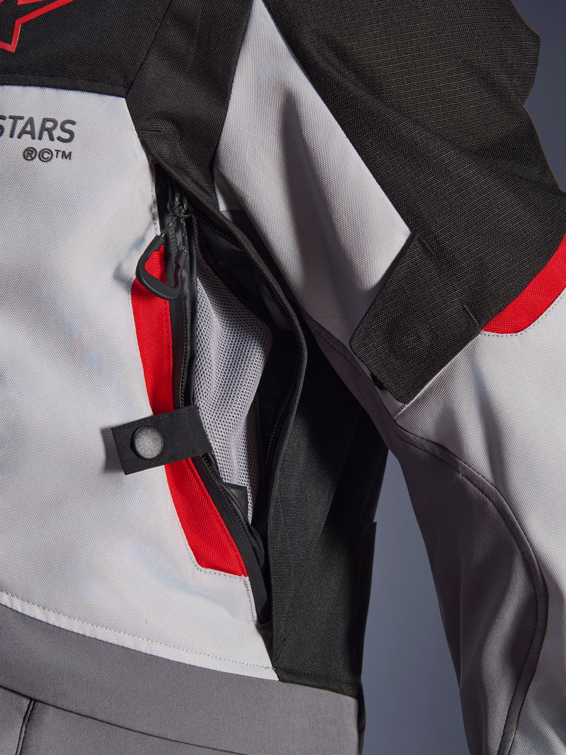 Alpinestars m. motoristična jakna ANDES V4 Drystar Črna/Siva/Rdeča XL
