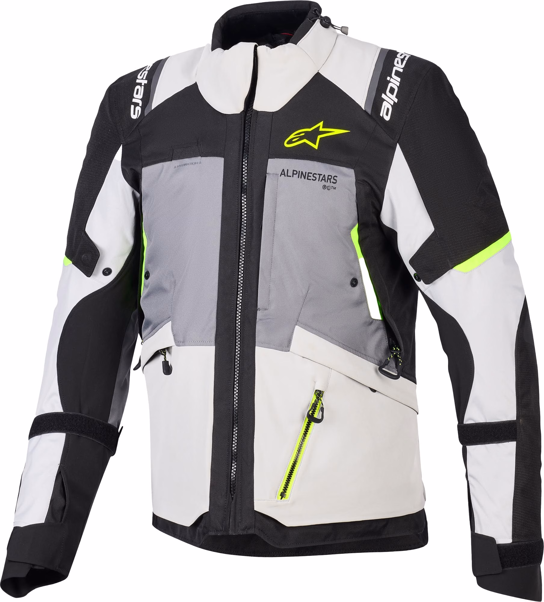 Alpinestars m. motoristična jakna ANDES V4 Drystar Črna/Siva/Rumena M