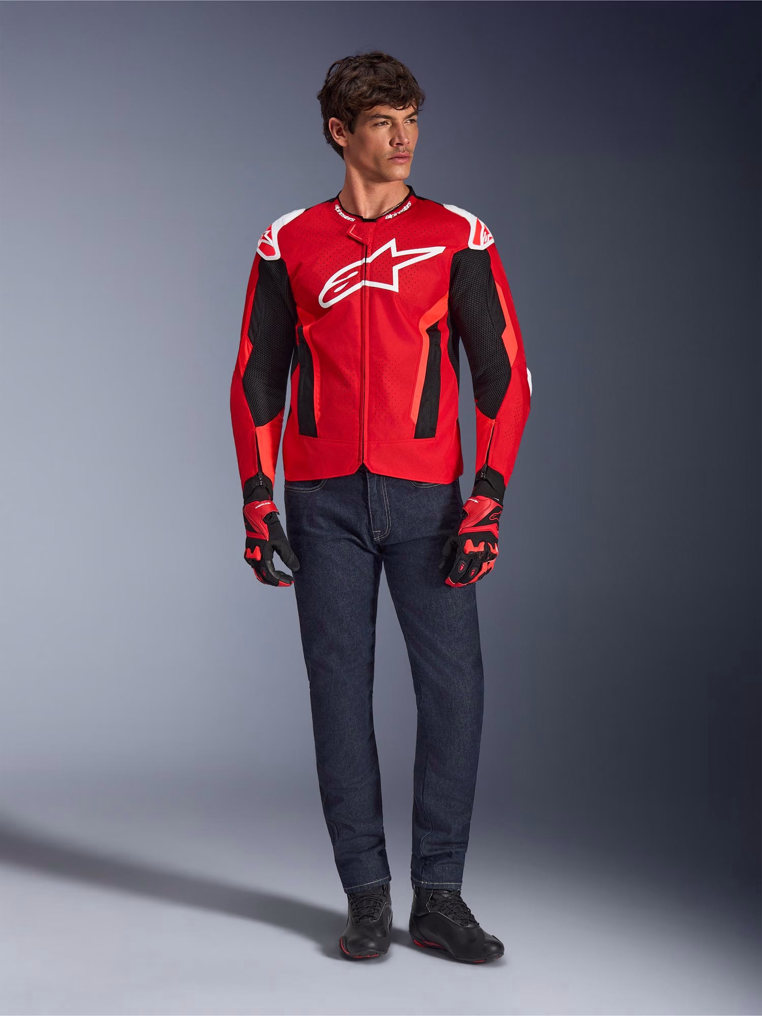 Alpinestars m. motoristična jakna T-GP Air Rdeča Fluo/Črna/Bela M