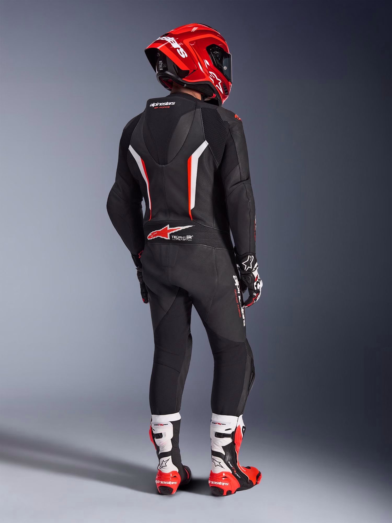 Alpinestars m. motoristični kombinezon GP FORCE 1D Tech-Air združljiv V2 perforiran Črna/Bela/Rdeča 58
