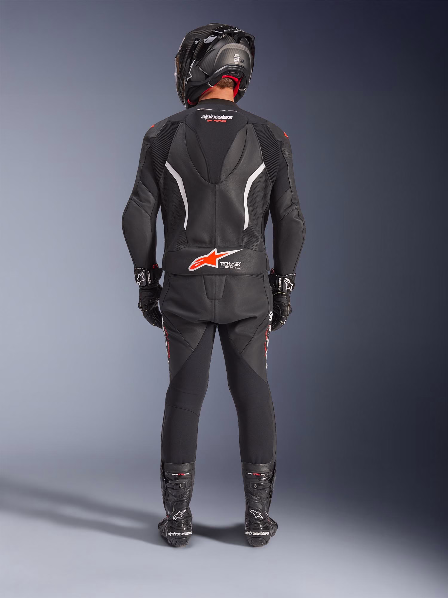 Alpinestars m. motoristični kombinezon GP FORCE 2D Tech-Air združljiv V2 perforiran Bela/Črna/Rdeča Fluo 56