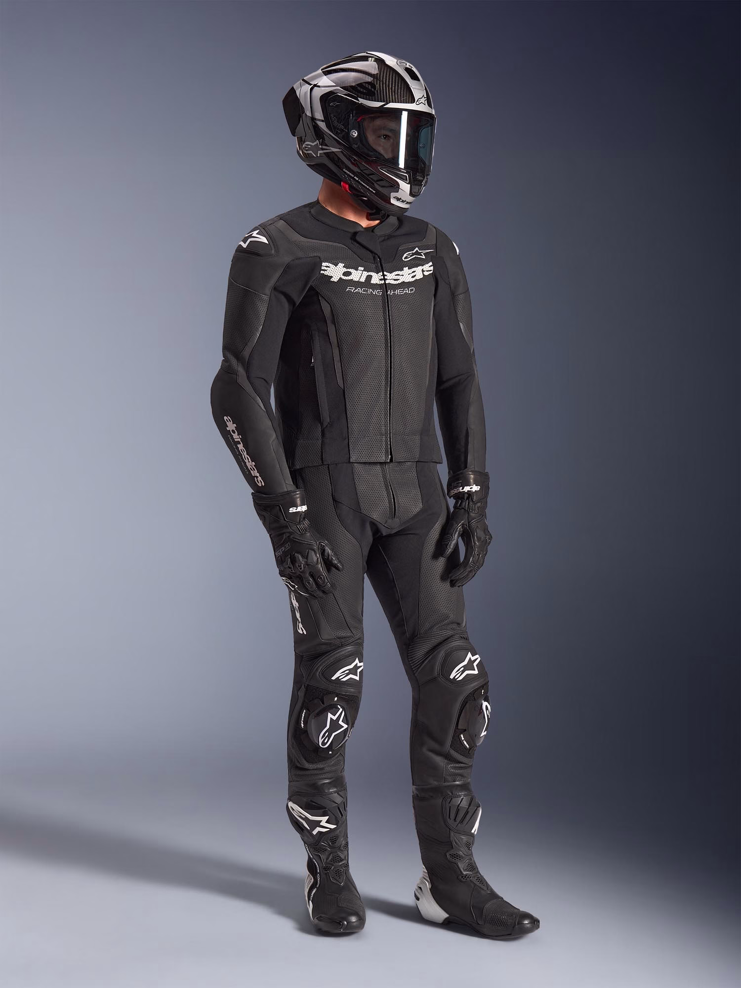 Alpinestars m. motoristični kombinezon GP FORCE 2D Tech-Air združljiv V2 perforiran Črna 48