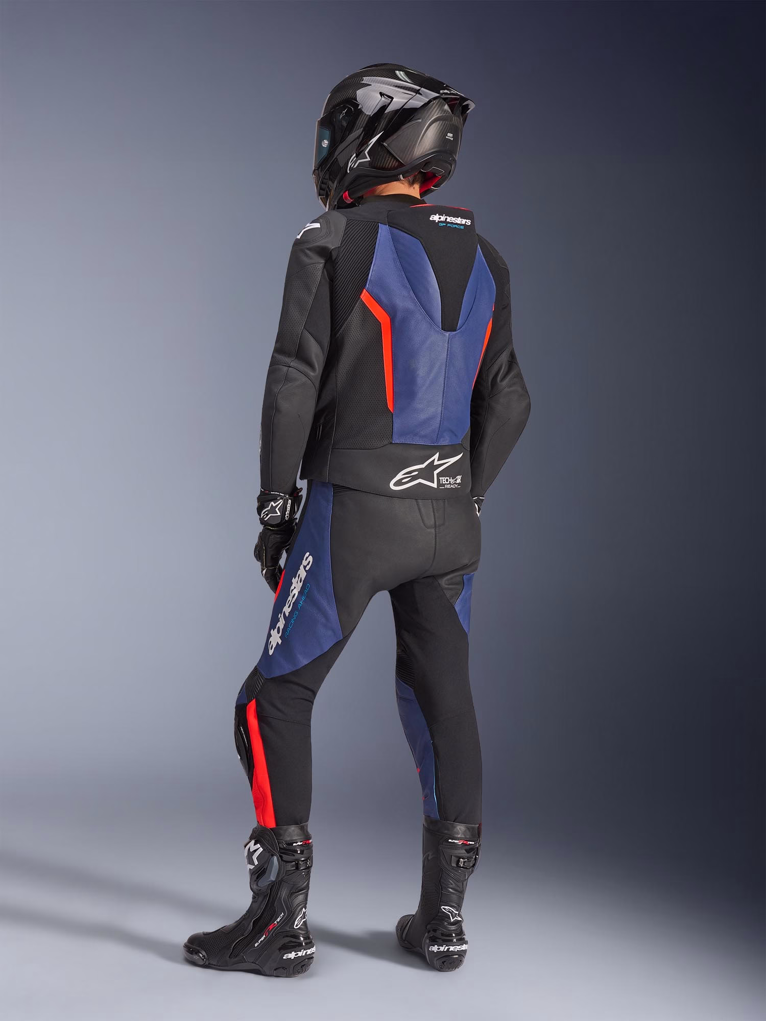 Alpinestars m. motoristični kombinezon GP FORCE 2D Tech-Air združljiv V2 perforiran Modra/Črna/Rdeča Fluo 60