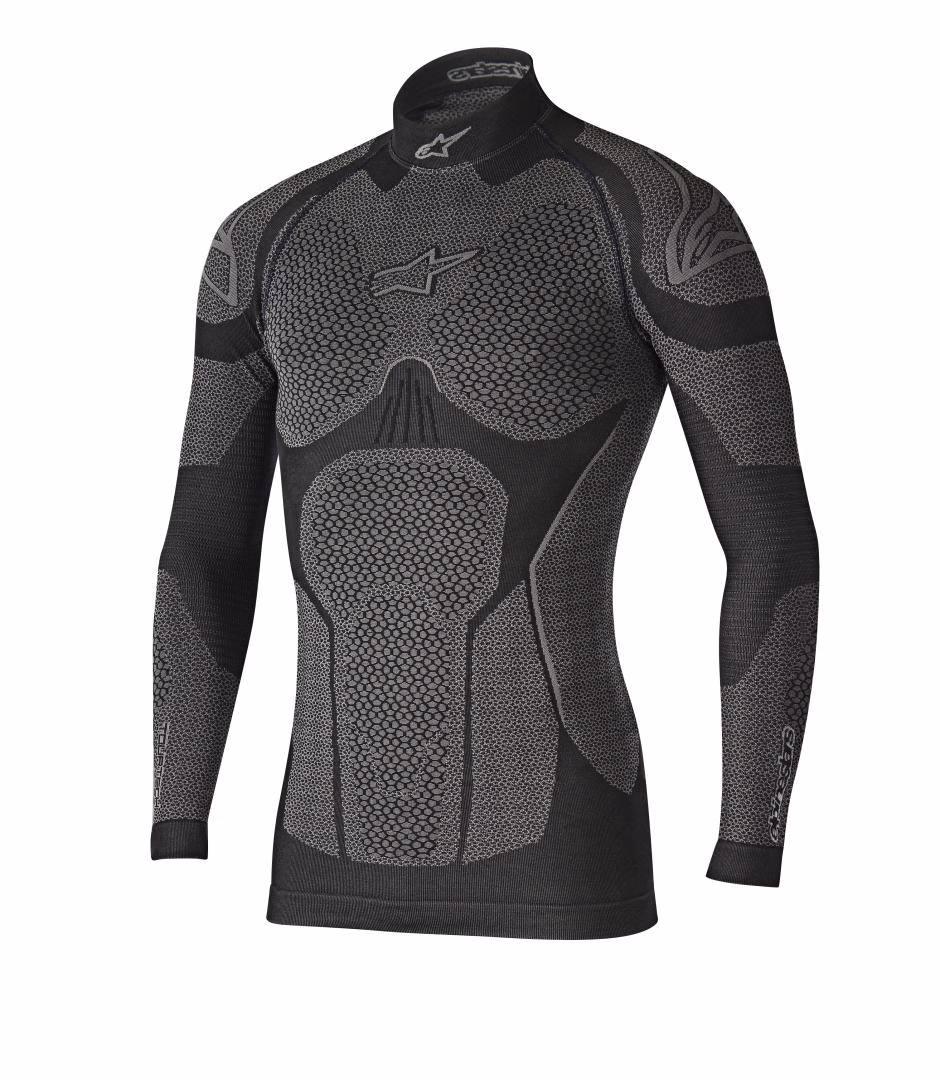 Alpinestars m. motoristično perilo majica RIDE TECH Winter - dolg rokav Črna M/L