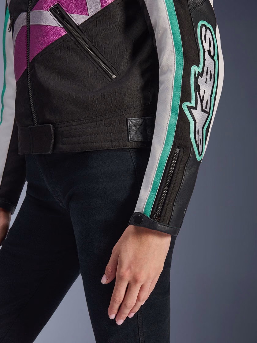 Alpinestars ž. motoristična jakna IDLES WP Črna/Bela/Roza M