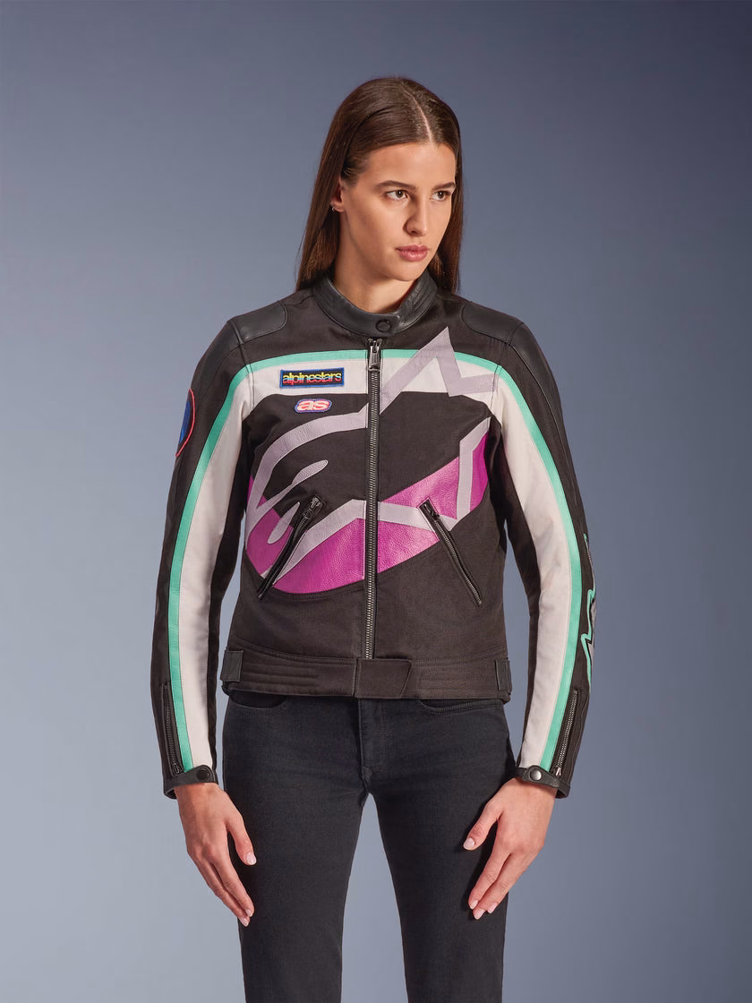 Alpinestars ž. motoristična jakna IDLES WP Črna/Bela/Roza XS