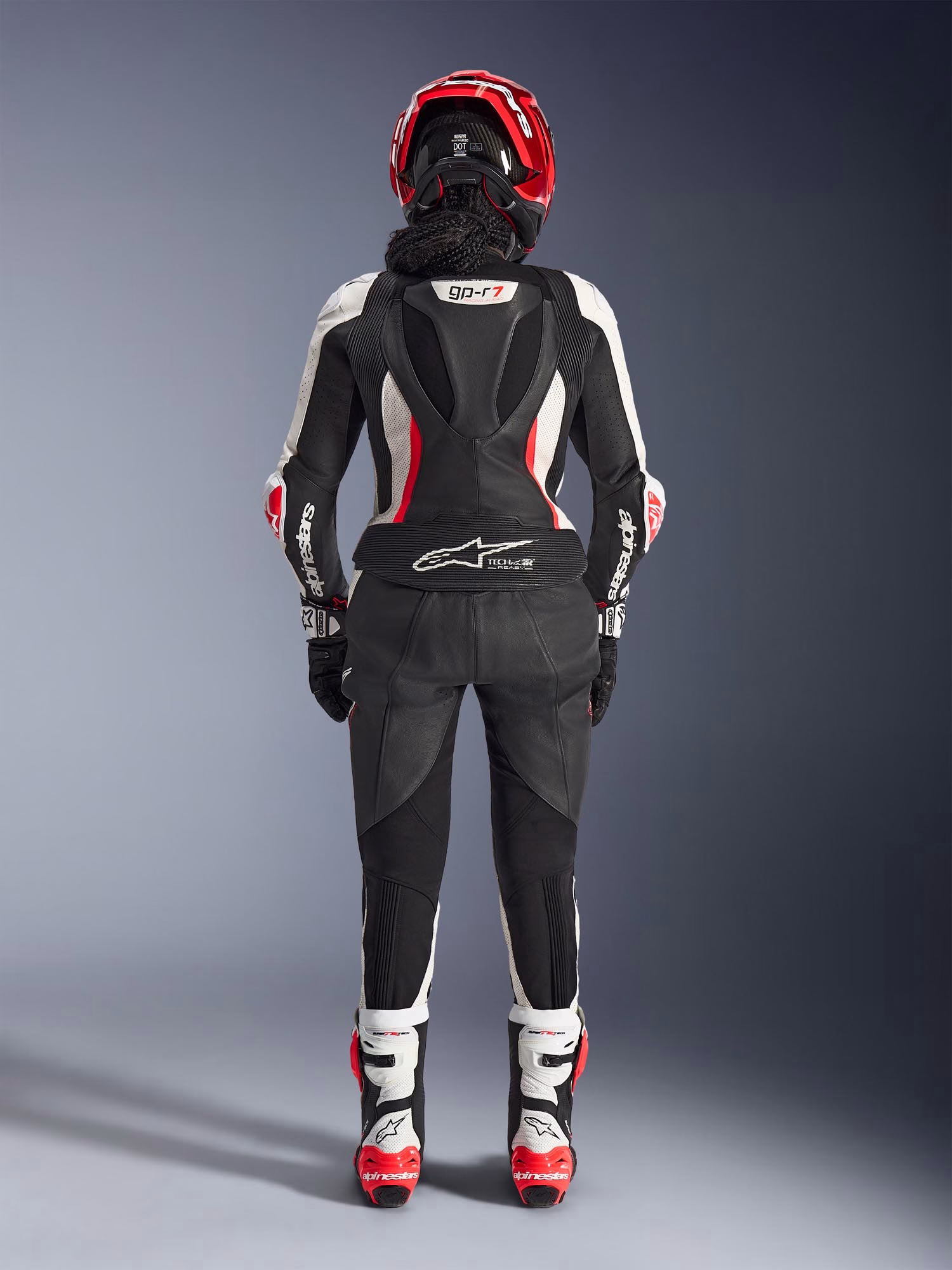 Alpinestars ž. motoristični kombinezon GP-R7 2D Tech-Air združljiv perforiran Črna/Bela/Rdeča 50