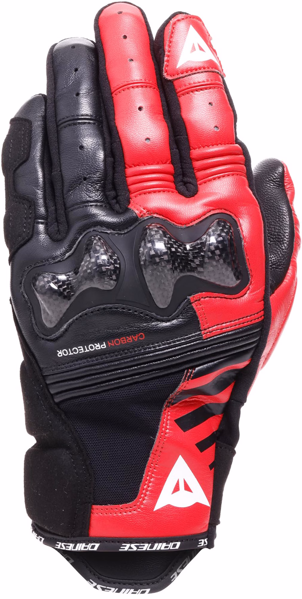 Dainese m. motoristične rokavice REACTO Carbon Short Črna/Rdeča L