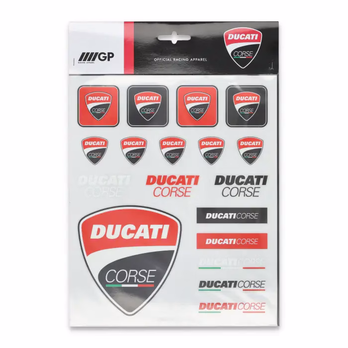 Ducati nalepke set CORSE Moto GP 26 Črna/Rdeča/Bela