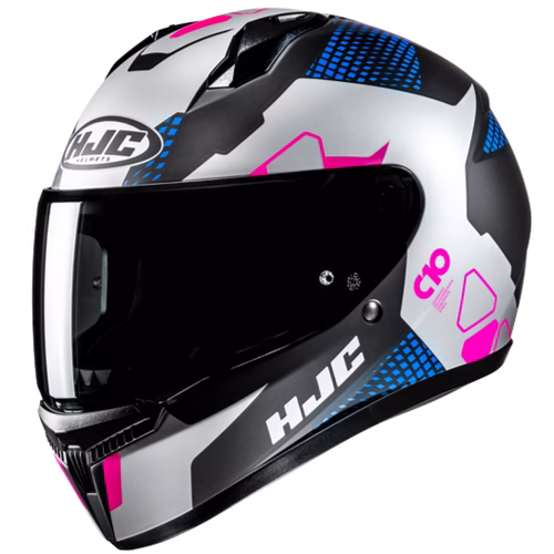 HJC integralna motoristična čelada C10 ASPA MC28SF Srebrna/Črna/Modra/Roza 2XL