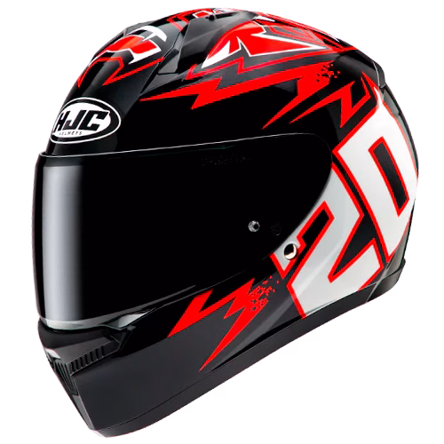 HJC integralna motoristična čelada C10 DIABLO MASK MC1 Črna/Rdeča/Bela 2XL