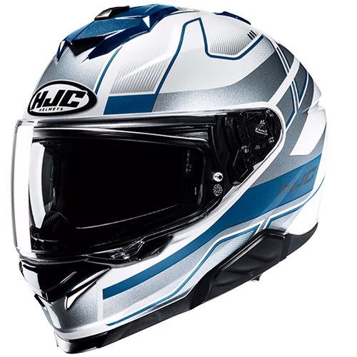 HJC integralna motoristična čelada i71 IORIX MC2 Bela/Modra/Srebrna XL