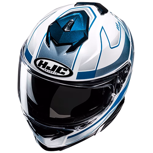 HJC integralna motoristična čelada i71 IORIX MC2 Bela/Modra/Srebrna XL