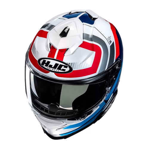 HJC integralna motoristična čelada i71 VIZ MC21 Bela/Modra/Rdeča 2XL