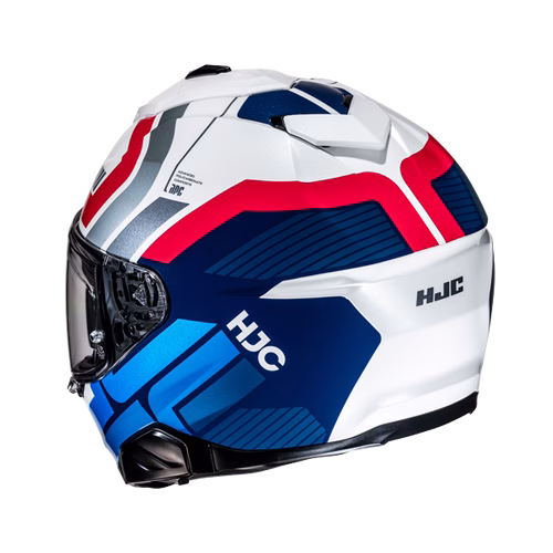 HJC integralna motoristična čelada i71 VIZ MC21 Bela/Modra/Rdeča 2XL