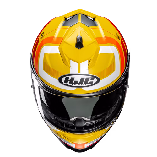 HJC integralna motoristična čelada i71 VIZ MC3SF Črna/Rumena/Oranžna/Rdeča/Bela XL