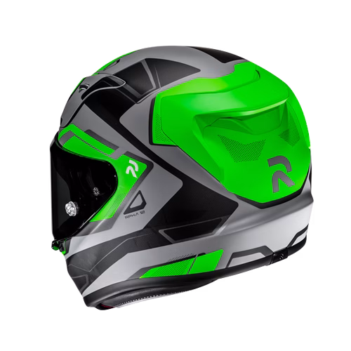 HJC integralna motoristična čelada RPHA 12 BRELS MC1 Črna/Siva/Zelena 2XL