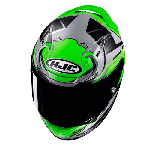 HJC integralna motoristična čelada RPHA 12 BRELS MC1 Črna/Siva/Zelena XL