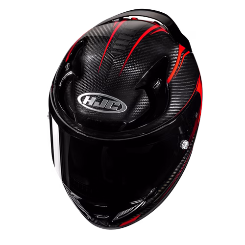 HJC integralna motoristična čelada RPHA 12 CARBON KERES MC1 Carbon/Rdeča 2XL