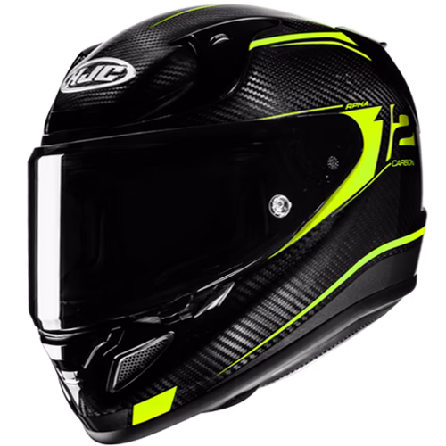 HJC integralna motoristična čelada RPHA 12 CARBON KERES MC3H Carbon/Rumena S