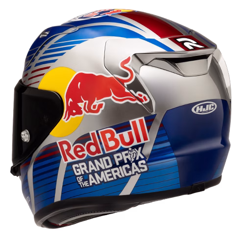 HJC integralna motoristična čelada RPHA 12 RED BULL Austin II MC21 Modra Mat/Siva/Rdeča/Rumena XS