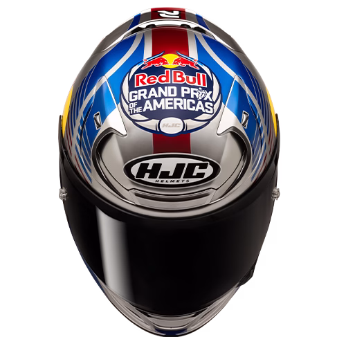 HJC integralna motoristična čelada RPHA 12 RED BULL Austin II MC21 Modra Mat/Siva/Rdeča/Rumena XS