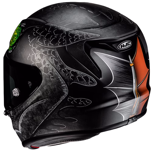 HJC integralna motoristična čelada RPHA 12 TOOTHLESS II UNIVERSAL MC4SF Črna/Zelena/Oranžna/Srebrna S