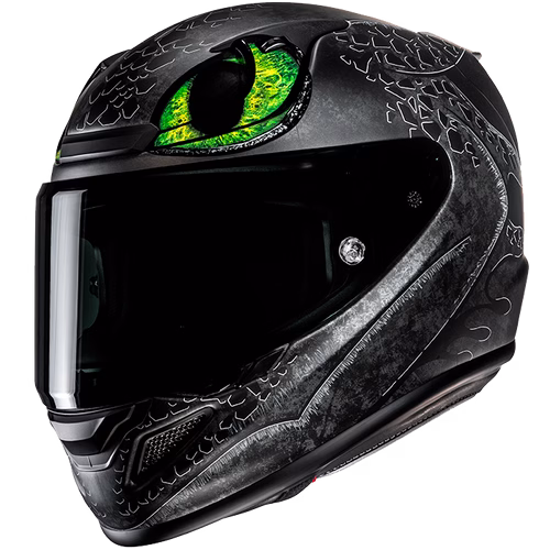 HJC integralna motoristična čelada RPHA 12 TOOTHLESS II UNIVERSAL MC4SF Črna/Zelena/Oranžna/Srebrna XL