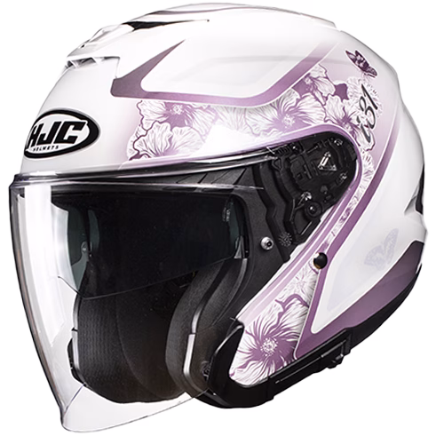 HJC jet motoristična čelada i31 IONA MC8 Bela/Viola 2XL