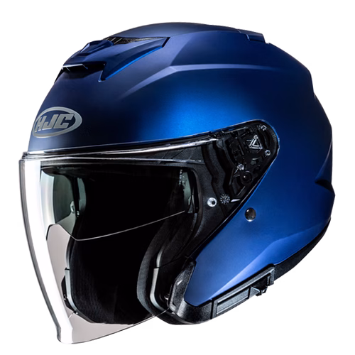 HJC jet motoristična čelada i31 SOLID Modra Mat Metalic XS
