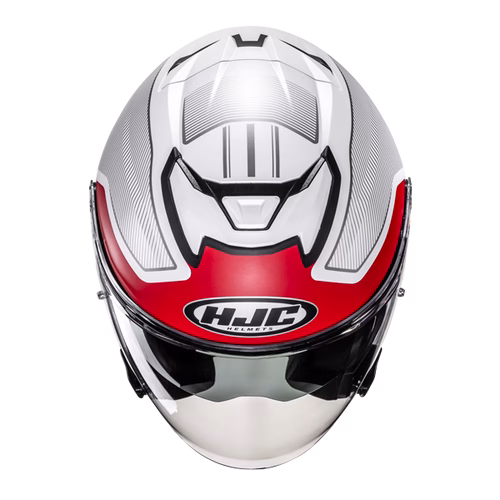 HJC jet motoristična čelada i31 TEVIS MC1SF Črna/Bela/Rdeča XL