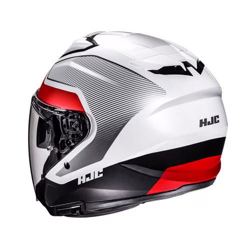 HJC jet motoristična čelada i31 TEVIS MC1SF Črna/Bela/Rdeča XS