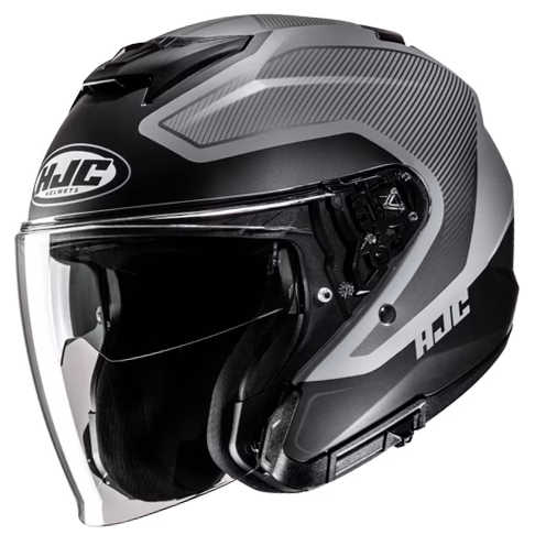 HJC jet motoristična čelada i31 TEVIS MC5SF Siva Mat/Črna 2XL
