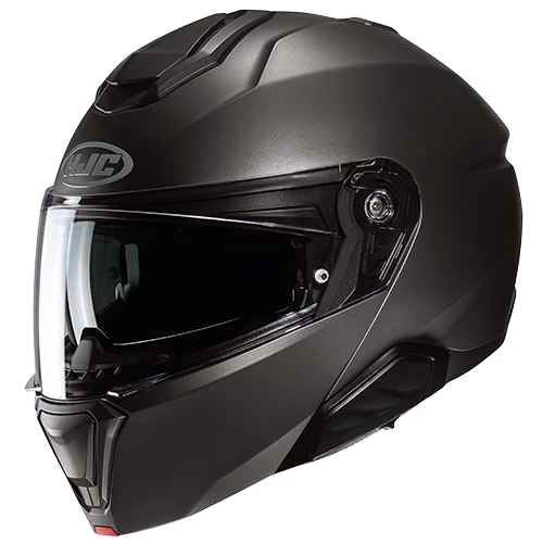 HJC preklopna motoristična čelada i91 SOLID Titanium Mat Siva XS