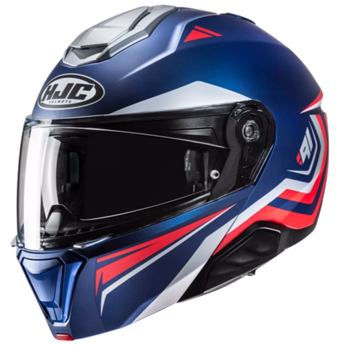HJC preklopna motoristična čelada i91 TRICUS MC21SF Modra/Bela/Rdeča XS