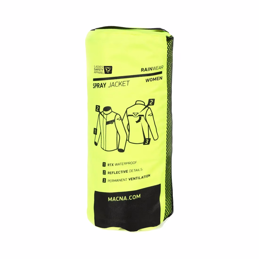 Macna ž. dežna motoristična jakna SPRAY Rumena S
