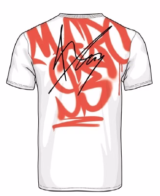 MM93 m. T-shirt GRAFFITI 26 Bela/Rdeča 2XL