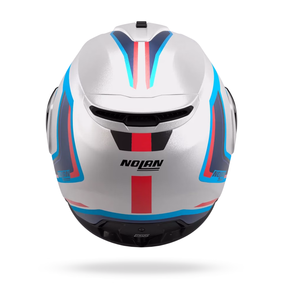 NOLAN preklopna motoristična čelada N100-6 Radiante 358 Srebrna/Modra/Rdeča XL