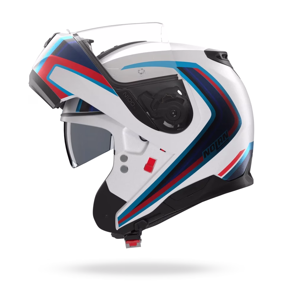 NOLAN preklopna motoristična čelada N100-6 Radiante 358 Srebrna/Modra/Rdeča XL