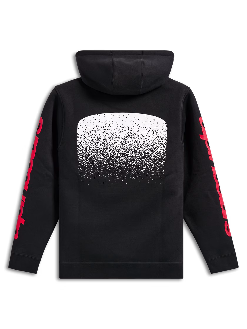 Alpinestars m. pulover OBSESSED s kapuco Črna/Rdeča/Bela 2XL